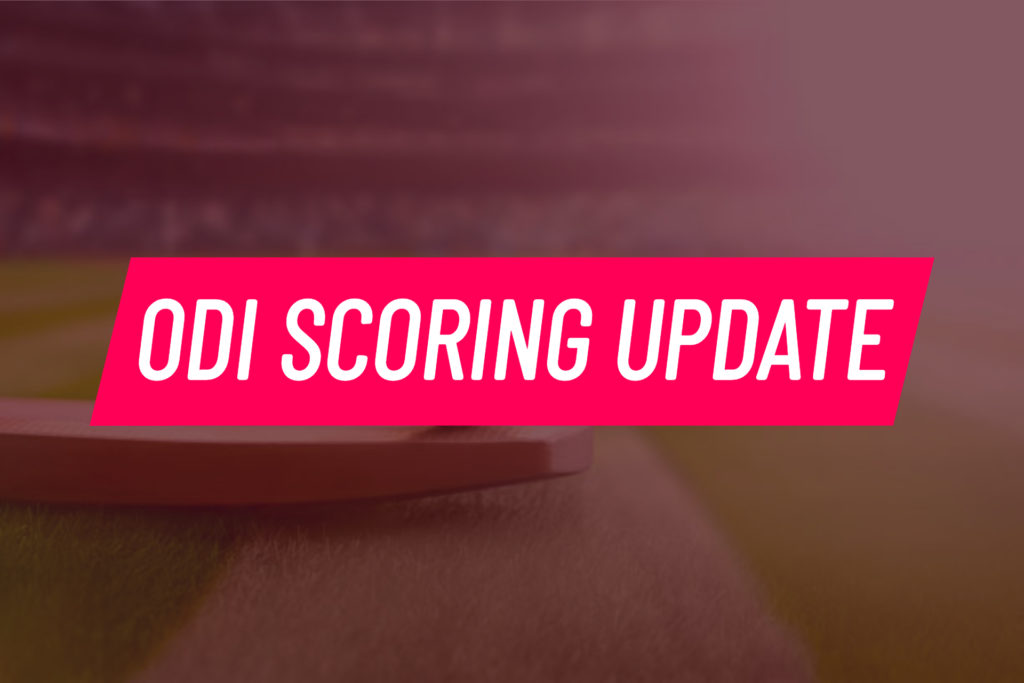 ODI Scoring Update • PlayBook